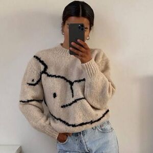 Paloma Wool Palmira Sweater Jumper Soft Cream Knit Sweater